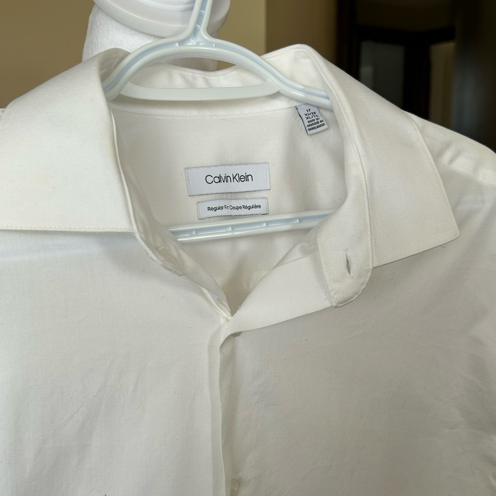 Classic White Button down Dress Shirt